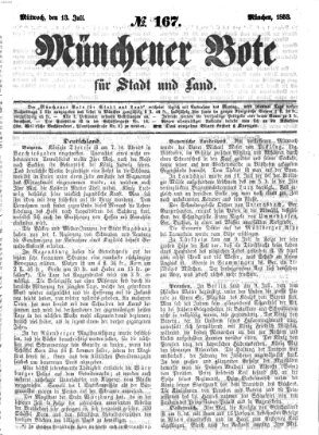 Münchener Bote für Stadt und Land Mittwoch 13. Juli 1853