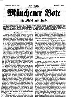 Münchener Bote für Stadt und Land Donnerstag 28. Juli 1853