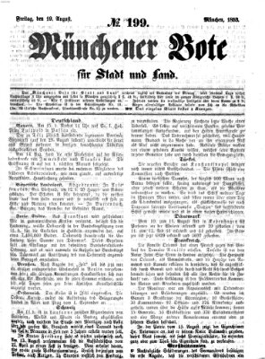 Münchener Bote für Stadt und Land Freitag 19. August 1853