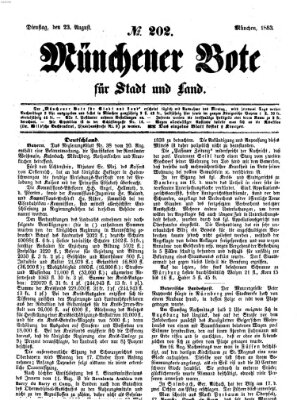 Münchener Bote für Stadt und Land Dienstag 23. August 1853