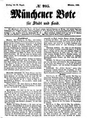 Münchener Bote für Stadt und Land Freitag 26. August 1853