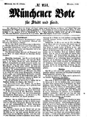 Münchener Bote für Stadt und Land Mittwoch 19. Oktober 1853