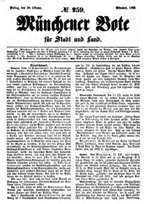 Münchener Bote für Stadt und Land Freitag 28. Oktober 1853