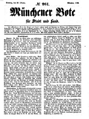 Münchener Bote für Stadt und Land Sonntag 30. Oktober 1853