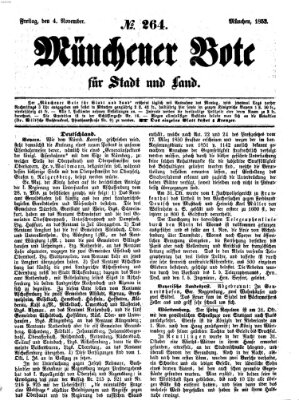 Münchener Bote für Stadt und Land Freitag 4. November 1853