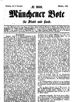 Münchener Bote für Stadt und Land Sonntag 6. November 1853