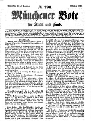 Münchener Bote für Stadt und Land Donnerstag 8. Dezember 1853