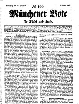 Münchener Bote für Stadt und Land Donnerstag 15. Dezember 1853