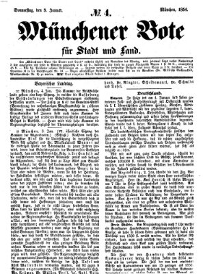 Münchener Bote für Stadt und Land Donnerstag 5. Januar 1854