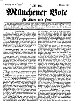 Münchener Bote für Stadt und Land Samstag 28. Januar 1854