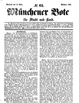 Münchener Bote für Stadt und Land Mittwoch 15. März 1854