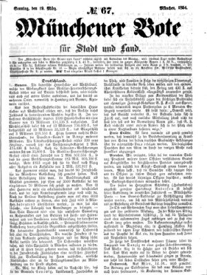 Münchener Bote für Stadt und Land Sonntag 19. März 1854