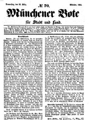 Münchener Bote für Stadt und Land Donnerstag 23. März 1854