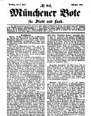 Münchener Bote für Stadt und Land Samstag 8. April 1854