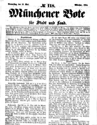 Münchener Bote für Stadt und Land Donnerstag 18. Mai 1854