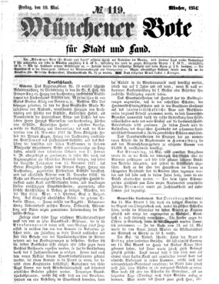 Münchener Bote für Stadt und Land Freitag 19. Mai 1854