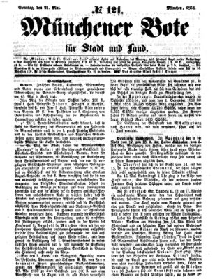 Münchener Bote für Stadt und Land Sonntag 21. Mai 1854