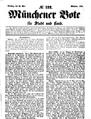 Münchener Bote für Stadt und Land Dienstag 23. Mai 1854