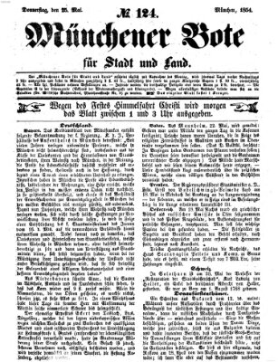 Münchener Bote für Stadt und Land Donnerstag 25. Mai 1854