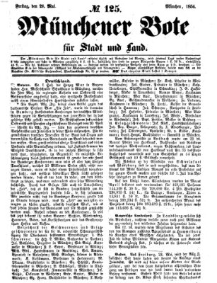 Münchener Bote für Stadt und Land Freitag 26. Mai 1854