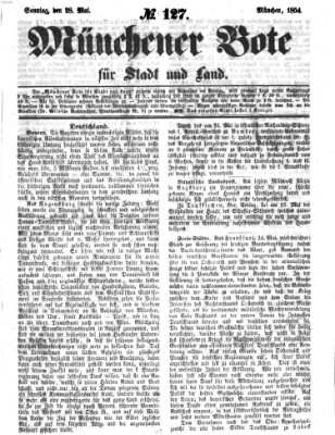 Münchener Bote für Stadt und Land Sonntag 28. Mai 1854