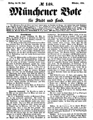 Münchener Bote für Stadt und Land Freitag 23. Juni 1854