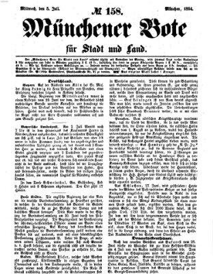 Münchener Bote für Stadt und Land Mittwoch 5. Juli 1854