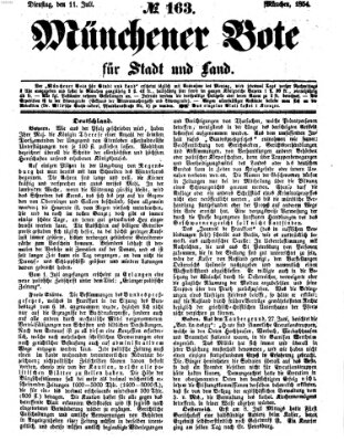 Münchener Bote für Stadt und Land Dienstag 11. Juli 1854