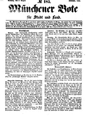 Münchener Bote für Stadt und Land Samstag 5. August 1854