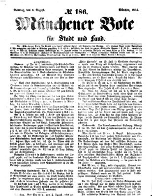 Münchener Bote für Stadt und Land Sonntag 6. August 1854