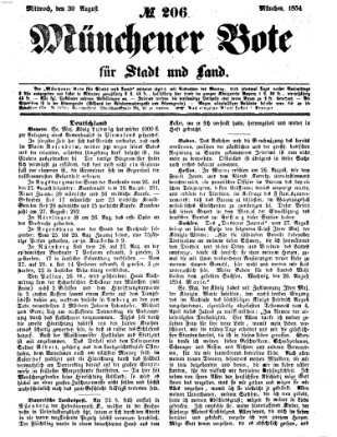 Münchener Bote für Stadt und Land Mittwoch 30. August 1854