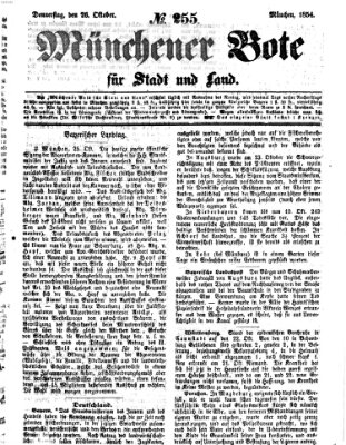 Münchener Bote für Stadt und Land Donnerstag 26. Oktober 1854