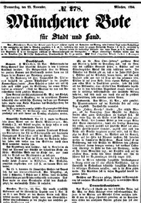 Münchener Bote für Stadt und Land Donnerstag 23. November 1854