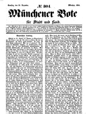 Münchener Bote für Stadt und Land Samstag 23. Dezember 1854