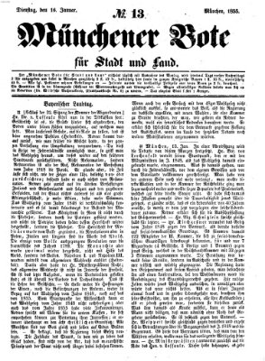 Münchener Bote für Stadt und Land Dienstag 16. Januar 1855