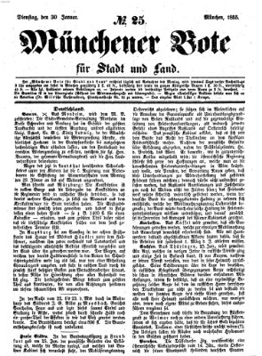 Münchener Bote für Stadt und Land Dienstag 30. Januar 1855