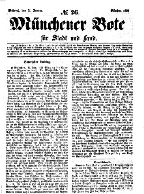 Münchener Bote für Stadt und Land Mittwoch 31. Januar 1855