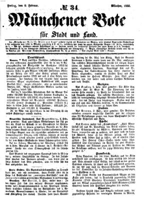 Münchener Bote für Stadt und Land Freitag 9. Februar 1855