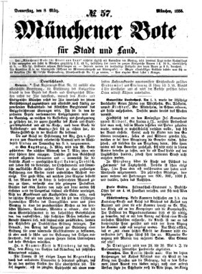 Münchener Bote für Stadt und Land Donnerstag 8. März 1855