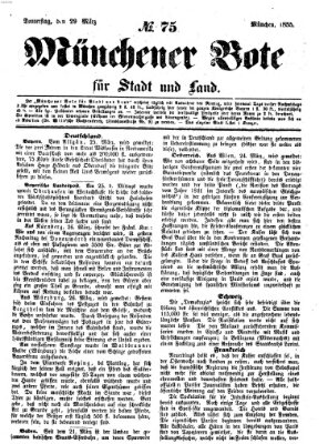 Münchener Bote für Stadt und Land Donnerstag 29. März 1855