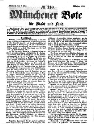 Münchener Bote für Stadt und Land Mittwoch 9. Mai 1855