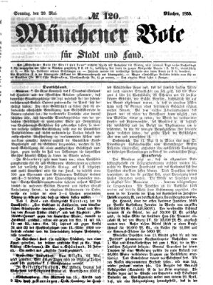 Münchener Bote für Stadt und Land Sonntag 20. Mai 1855