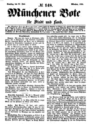 Münchener Bote für Stadt und Land Samstag 23. Juni 1855