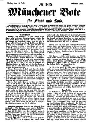 Münchener Bote für Stadt und Land Freitag 13. Juli 1855