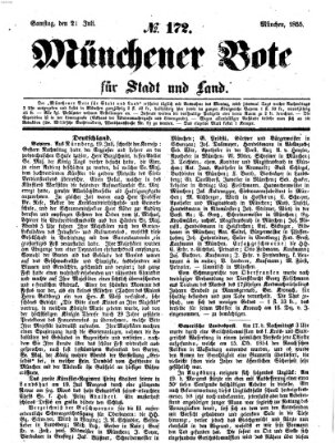 Münchener Bote für Stadt und Land Samstag 21. Juli 1855