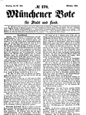 Münchener Bote für Stadt und Land Sonntag 29. Juli 1855