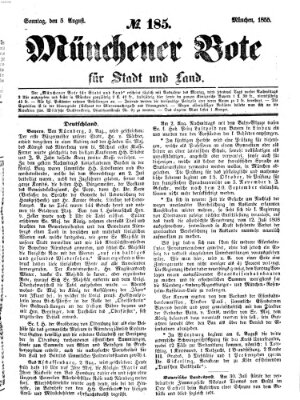 Münchener Bote für Stadt und Land Sonntag 5. August 1855