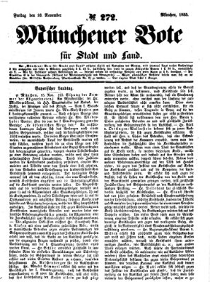 Münchener Bote für Stadt und Land Freitag 16. November 1855