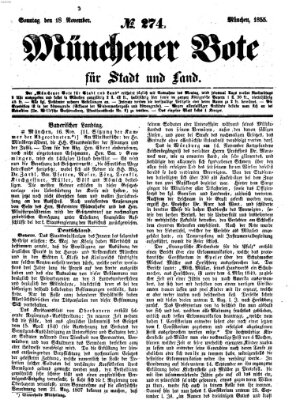 Münchener Bote für Stadt und Land Sonntag 18. November 1855