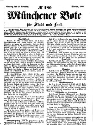 Münchener Bote für Stadt und Land Sonntag 25. November 1855